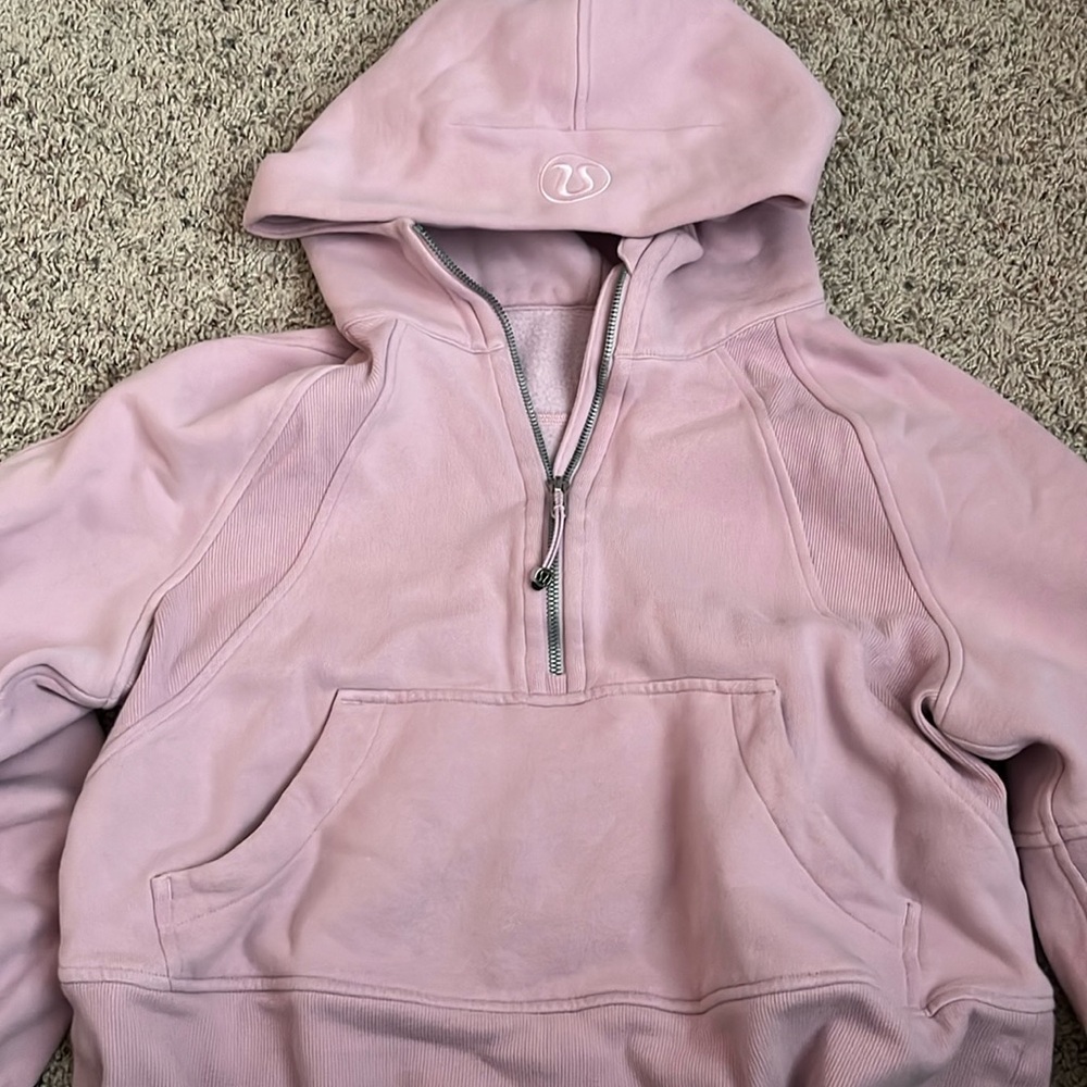 lululemon half zip scuba with hood